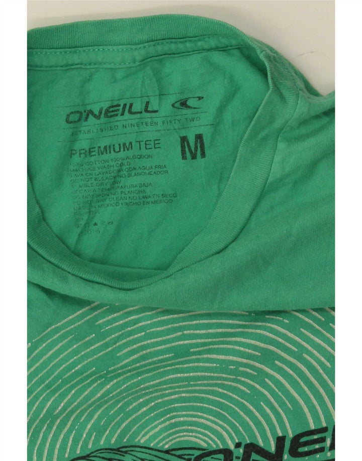 Męska koszulka z grafiką O'Neill, bawełniana, średnia, zielona
