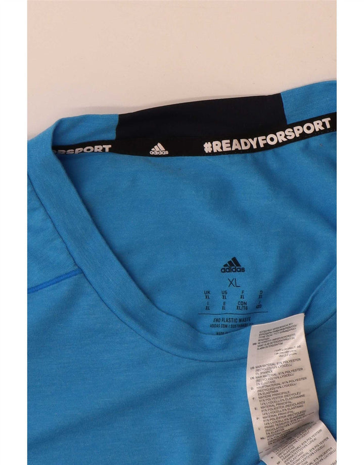 Adidas Męska koszulka Top XL Niebieski poliester
