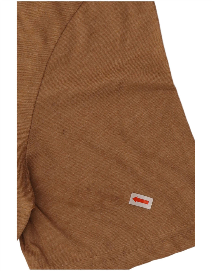 T-shirt męski J. Crew, średniej wielkości beżowa bawełna z plamkami