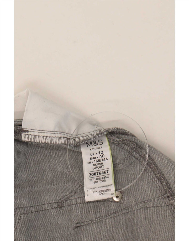 Marks & Spencer Damskie jeansy Crop Slim UK 12 Medium W30 L26 Szara bawełna