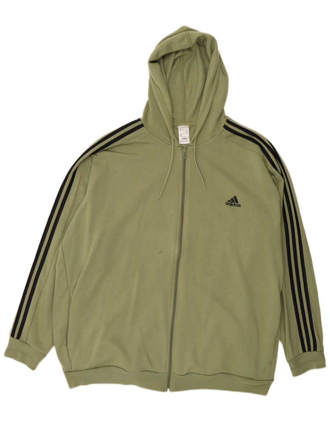 Adidas Męski sweter z kapturem i zamkiem błyskawicznym 3XL, bawełna khaki