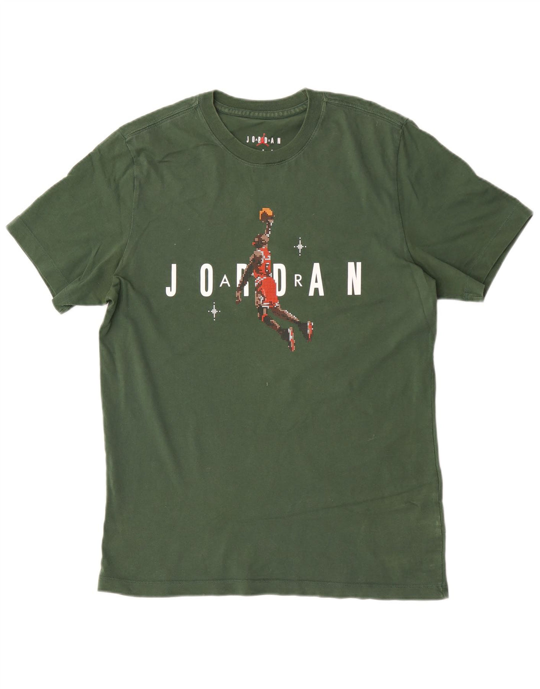 Męski T-shirt z grafiką Jordan, średni zielony bawełniany