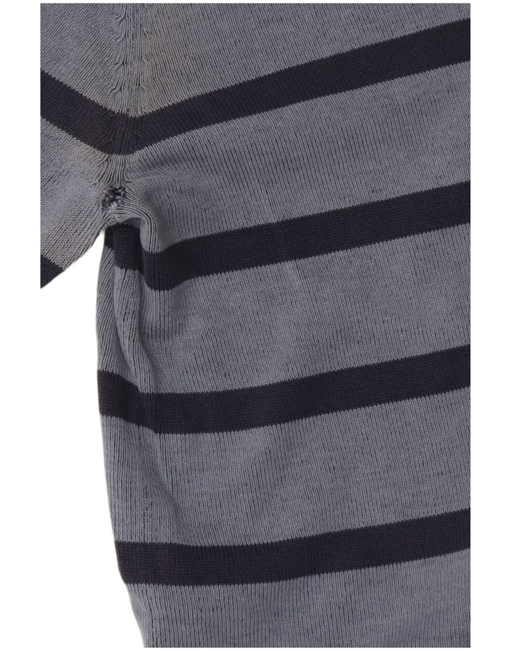 Męski sweter z okrągłym dekoltem Canda 2XL w niebieskie paski