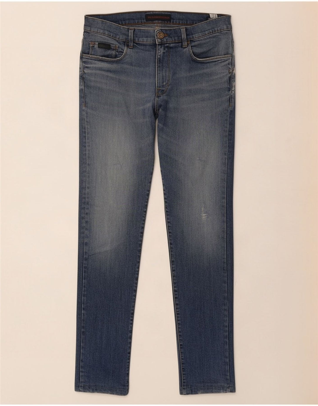 Męskie jeansy slim fit Trussardi W32 L30 Niebieskie bawełniane