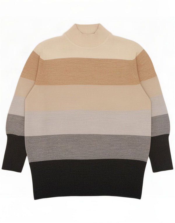 Damski sweter Marks & Spencer UK 16, duży, wielokolorowy w paski