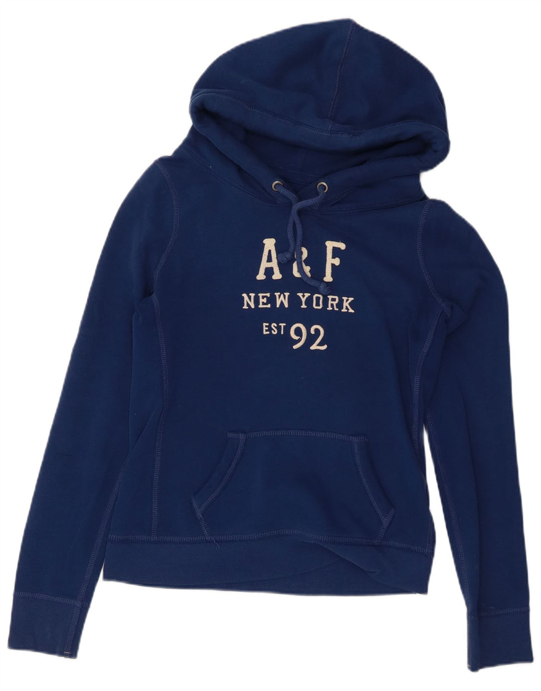 Damski sweter z kapturem i grafiką ABERCROMBIE & FITCH UK 14, średni granat