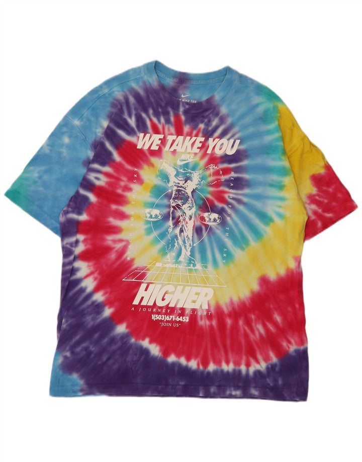 Męska koszulka z grafiką Nike, średnia, wielokolorowa bawełniana tkanina typu Tie Dye
