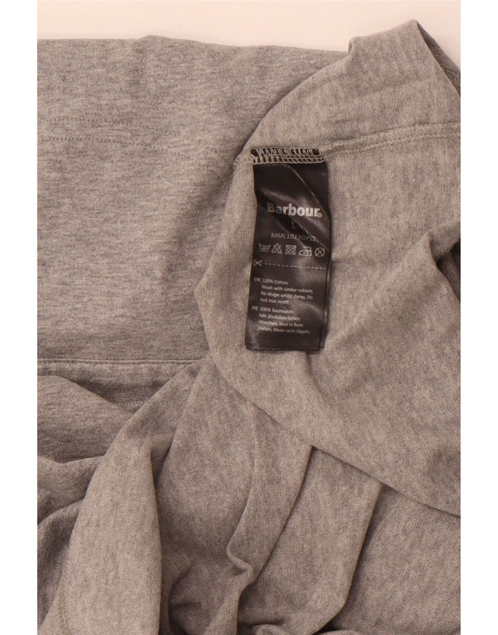 Męska koszulka polo BARBOUR, duża, szara, bawełniana w plamki