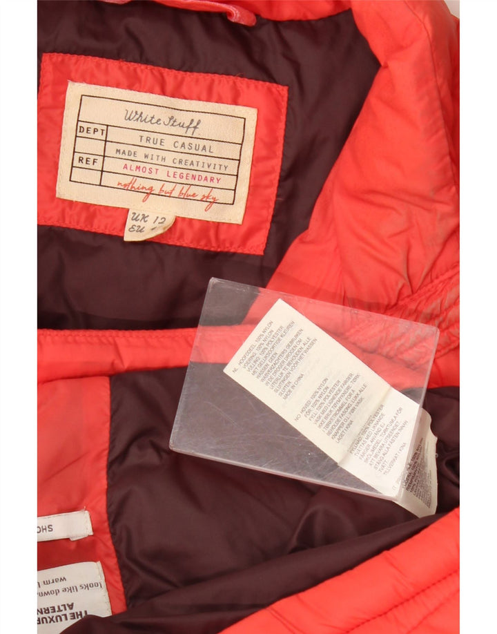 Damska ocieplana kurtka WHITE STUFF UK 12, średni czerwony nylon
