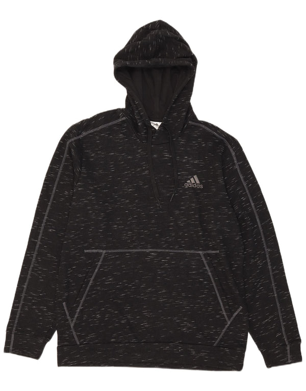 Adidas Męska bluza z kapturem, duża, czarna, bawełniana w plamki