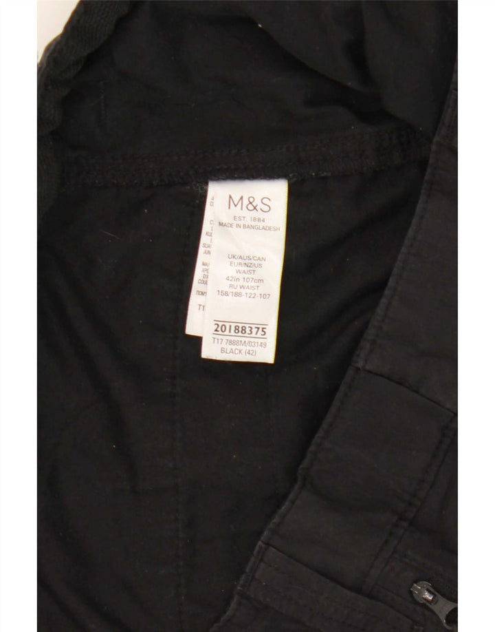 Męskie spodenki cargo Marks & Spencer W42 2XL, czarne, bawełniane