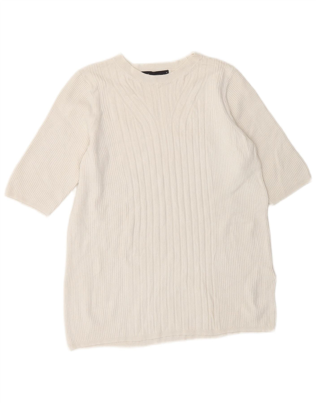 Marks & Spencer Damski sweter z dekoltem w łódkę, UK 14, średni biały