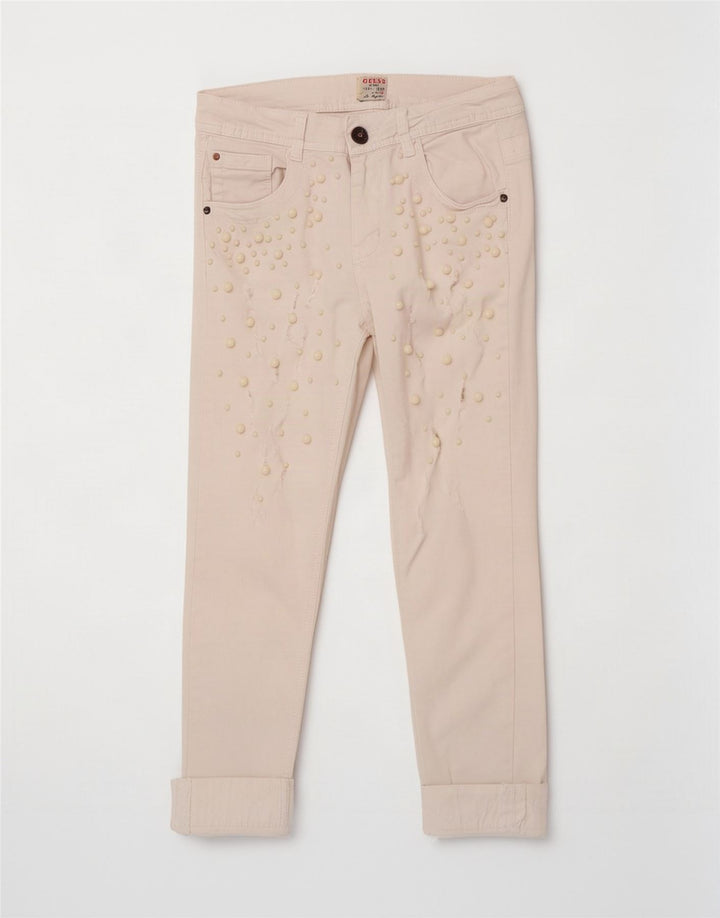 Damskie jeansy Guess W26 L23 w białe cętki