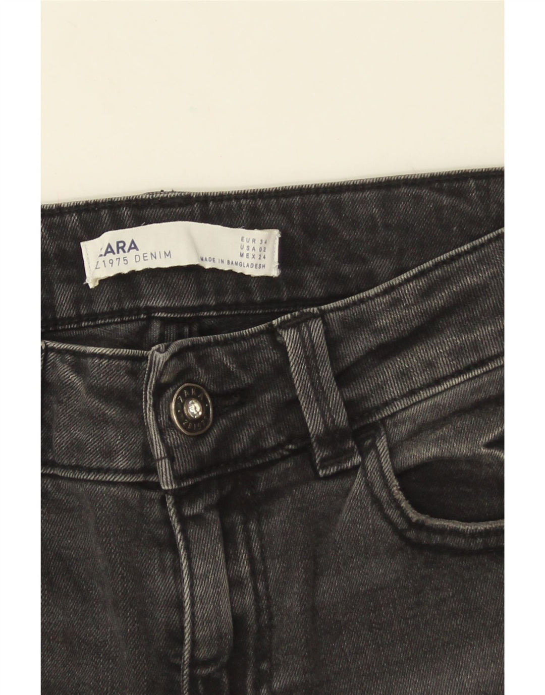 Damskie jeansy ZARA w trudnej sytuacji EU 34 2XS W24 L25 szare