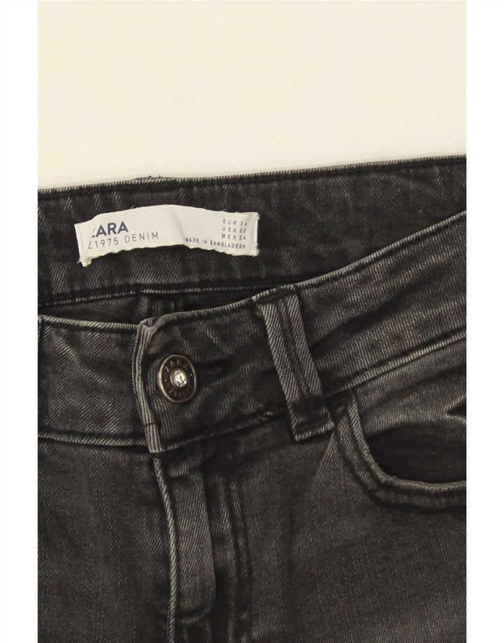 Damskie jeansy ZARA w trudnej sytuacji EU 34 2XS W24 L25 szare