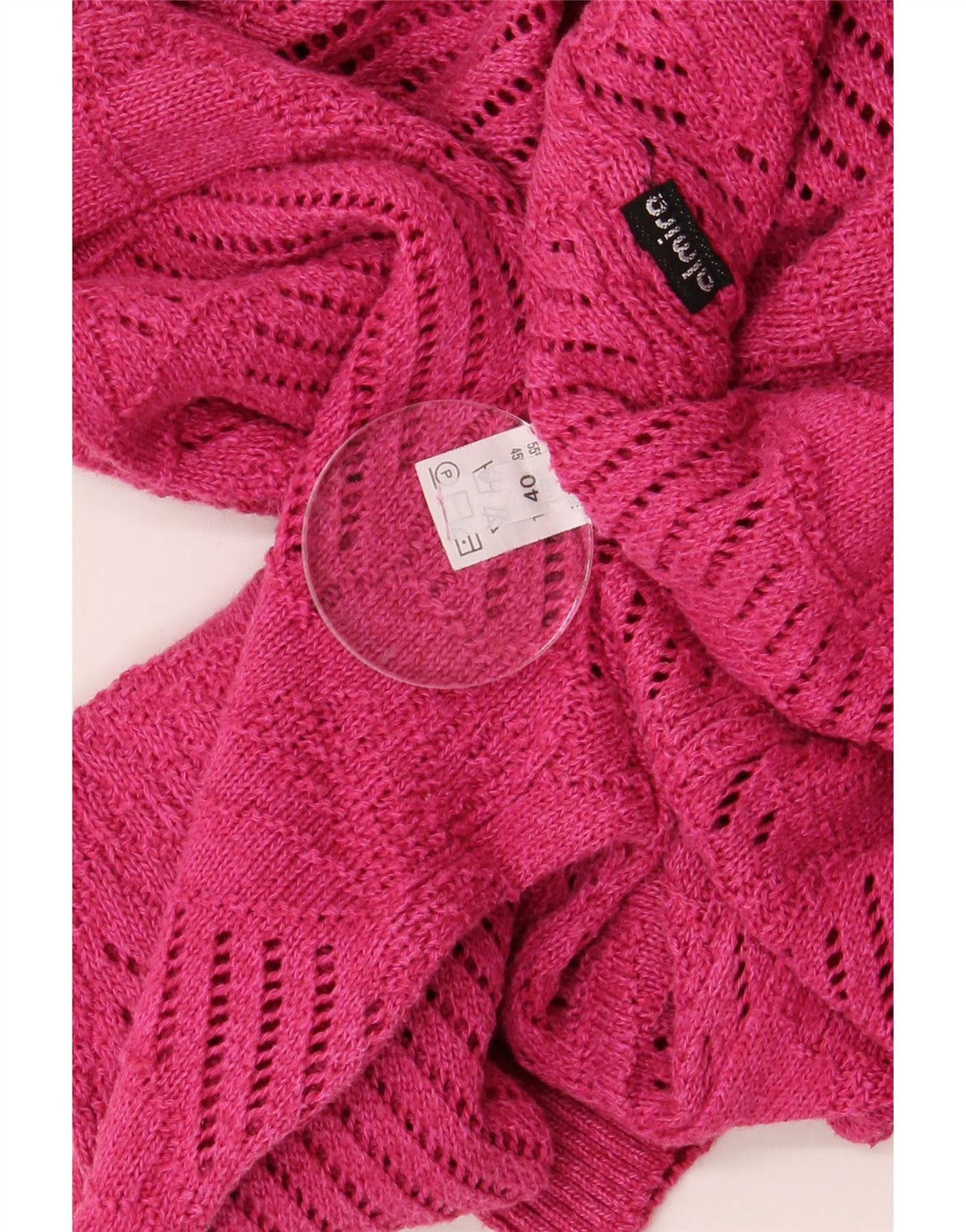 Damski sweter oversize Almira z okrągłym dekoltem IT 40, mały, różowy, bawełniany