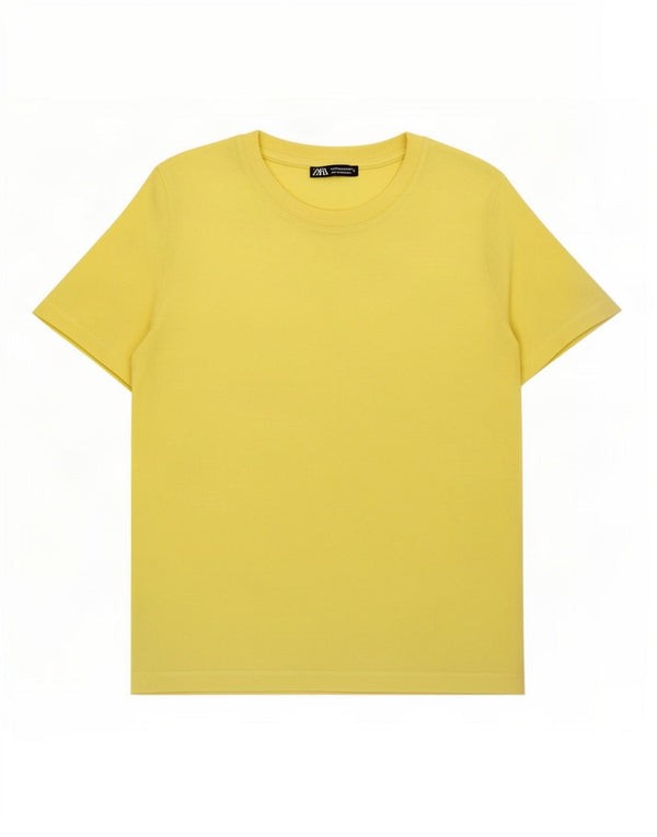 T-shirt damski Zara Top UK 14 Średni żółty