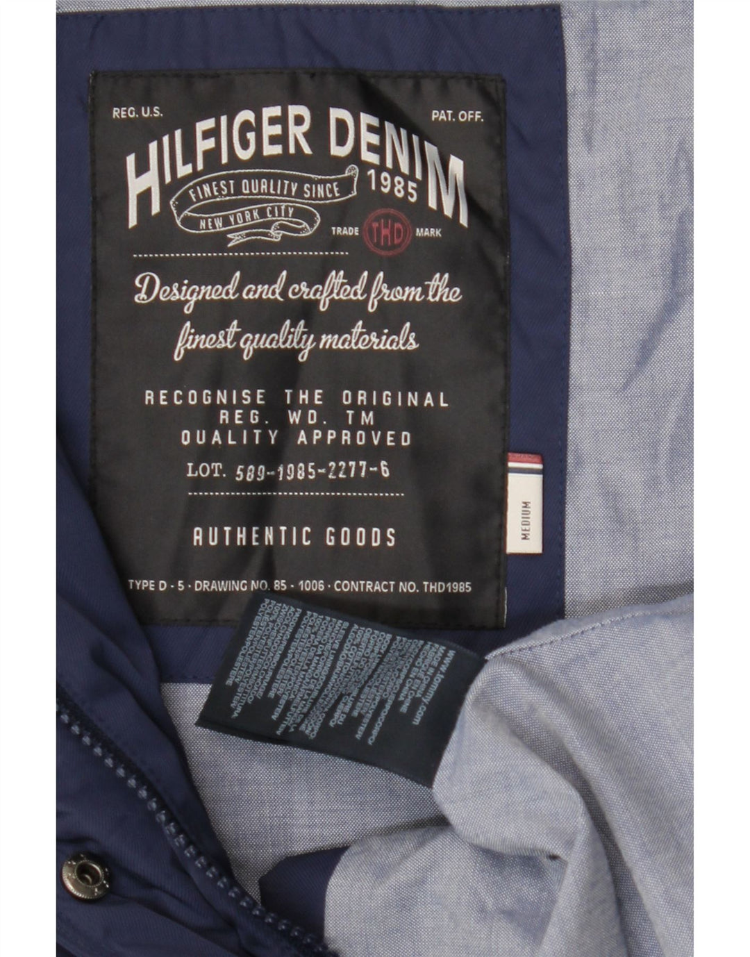 Damska kurtka z kapturem Tommy Hilfiger UK 12, średni granat