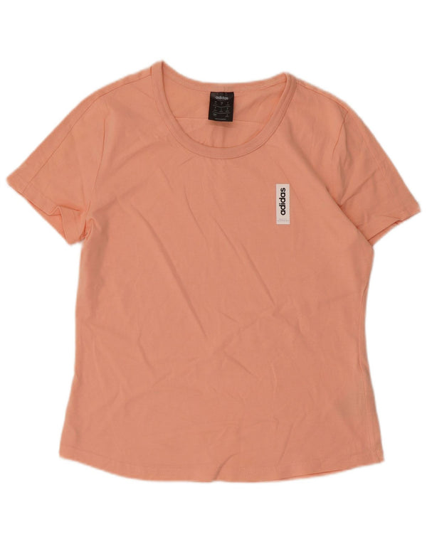 Damska koszulka Adidas Top UK 12/14 Średni różowy bawełniany