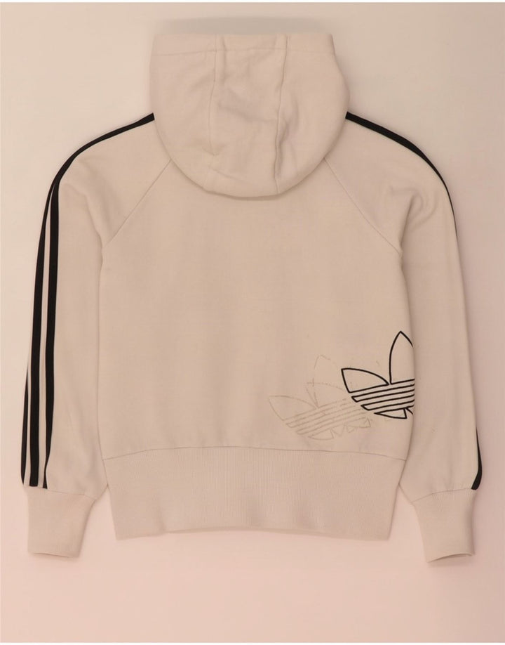 Damski sweter Adidas z grafiką i zamkiem błyskawicznym IT 44 Średni biały blok kolorów