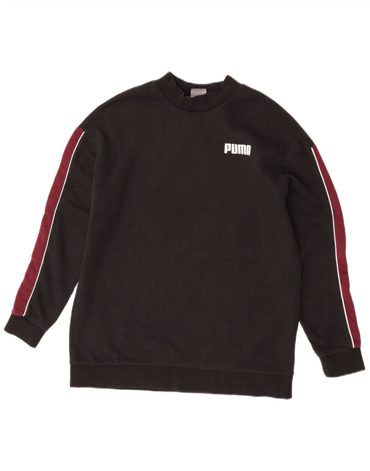 Damska bluza Puma Sweter UK 12 Średnia czarna bawełna z blokami kolorów
