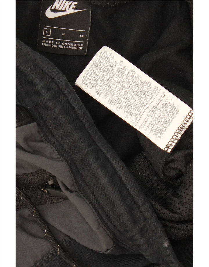 Męskie spodnie dresowe NIKE Joggery, małe, czarne, bawełniane z blokami kolorów