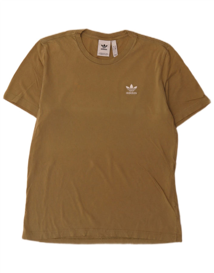 Adidas Męski T-shirt Top Mały, Bawełniany Khaki