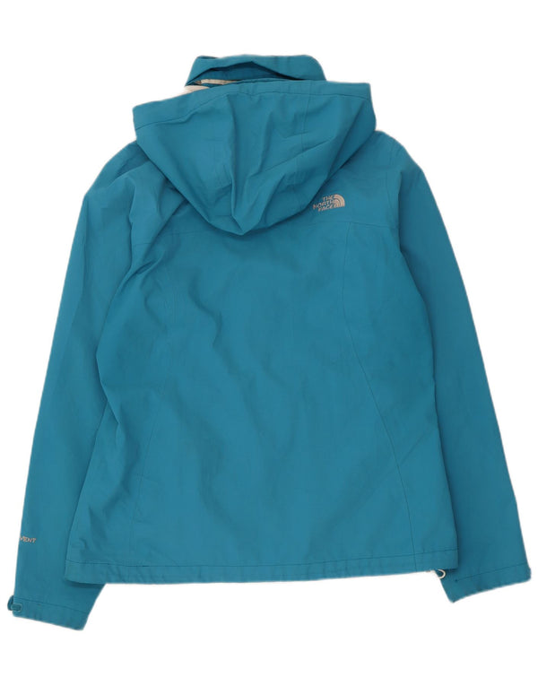 The North Face Womens Hooded Rain Jacket UK 14 Medium Blue Polyester