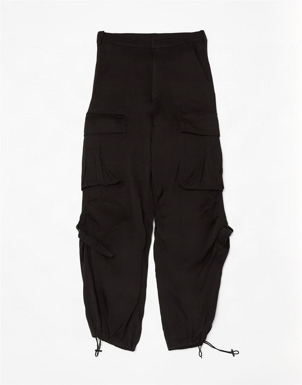 Spodnie damskie Zara Joggers Cargo XS W24 L30 Czarne