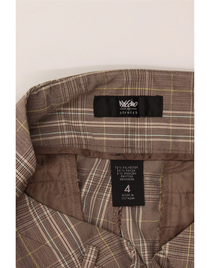 MOSSIMO Womens Bootcut Chino Trousers US 4 Small W30 L32 Brown Check Vintage Mossimo and Second-Hand Mossimo from Messina Hembry 