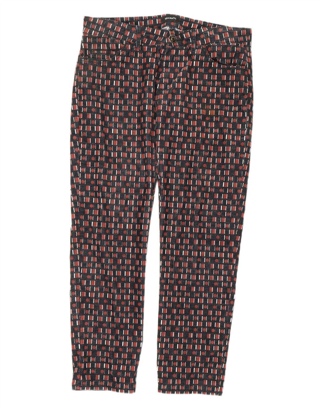 MAX & CO. Womens Cropped Trousers UK 14 Large W31 L26 Multicoloured