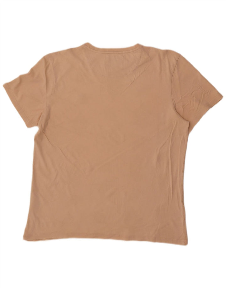 Lyle & Scott Męska koszulka T-shirt XL, beżowa, bawełniana