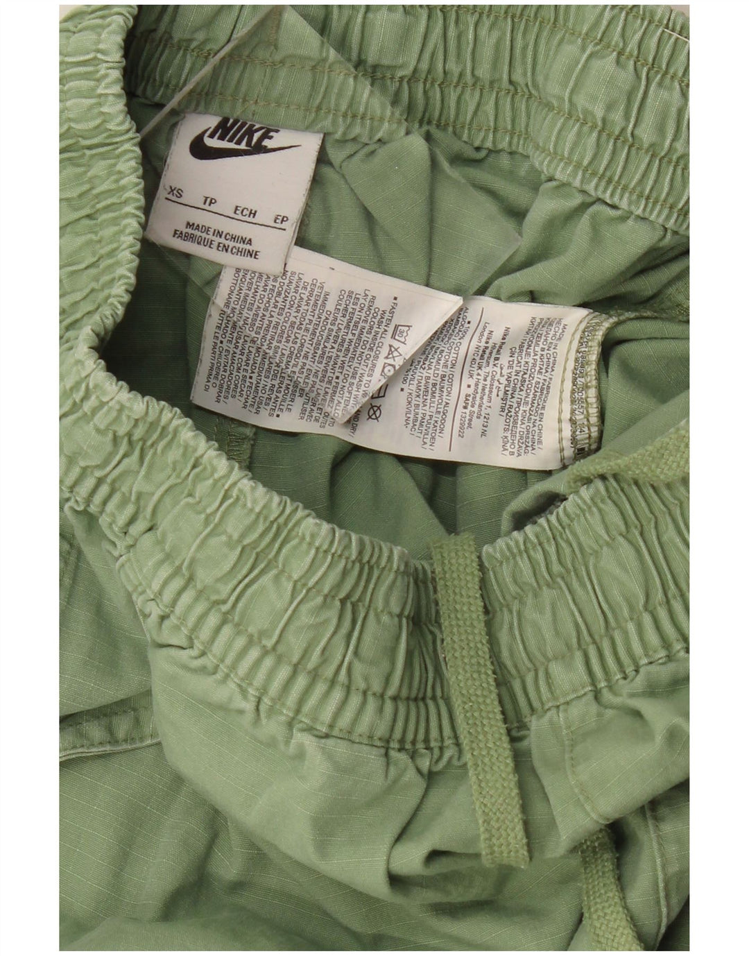 Damskie spodenki sportowe NIKE UK 6 XS, zielone, bawełniane