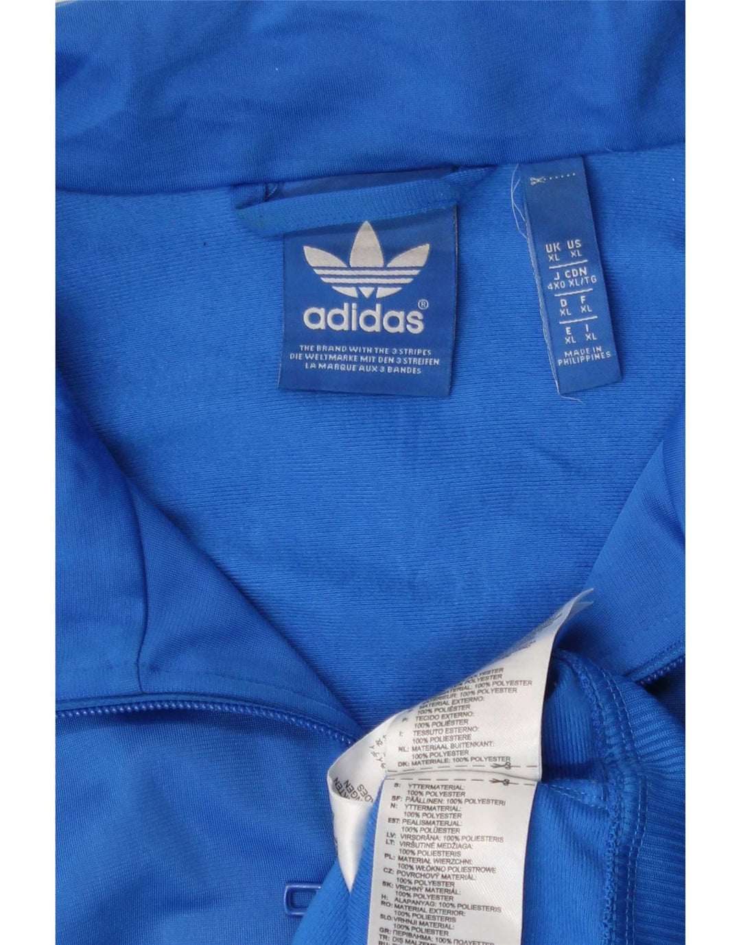 Adidas Męska bluza dresowa XL Niebieski poliester
