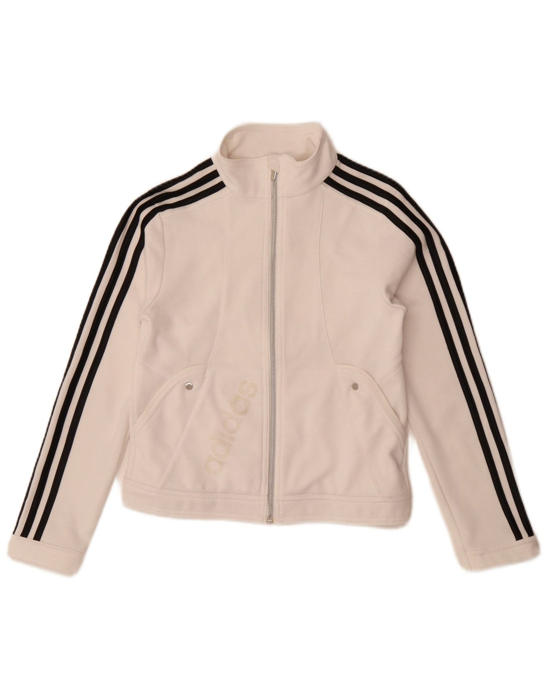 Dziewczęca bluza dresowa Adidas z grafiką, 11-12 lat, biały poliester