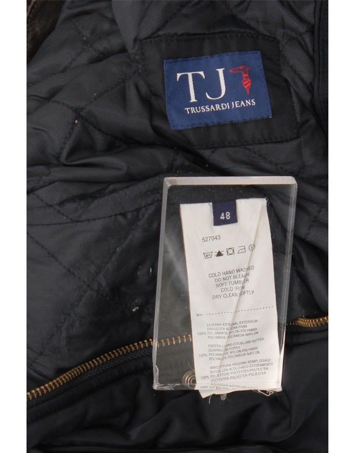 Męska kurtka z kapturem i kapturem IT 48 Trussardi Jeans, średni granatowy poliamid