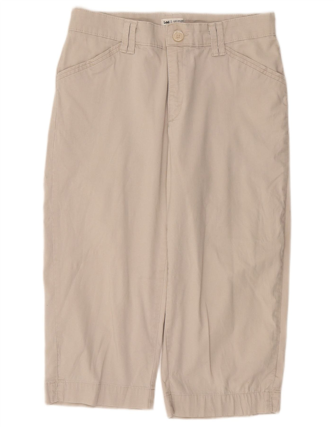 Damskie spodnie Capri LEE W30 L19 Beżowe