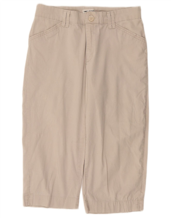 Damskie spodnie Capri LEE W30 L19 Beżowe
