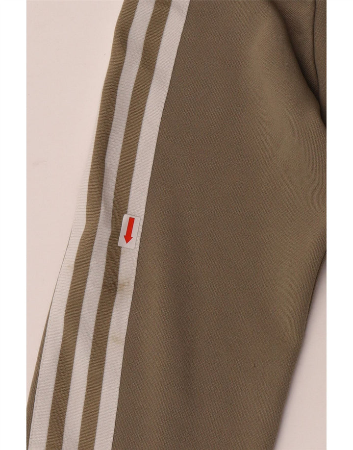 Damski sweter z kapturem i zamkiem Adidas UK 12, średni khaki, poliester
