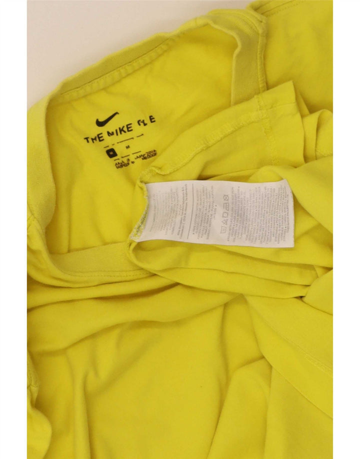 Nike Mens T-Shirt Top Medium Yellow Cotton