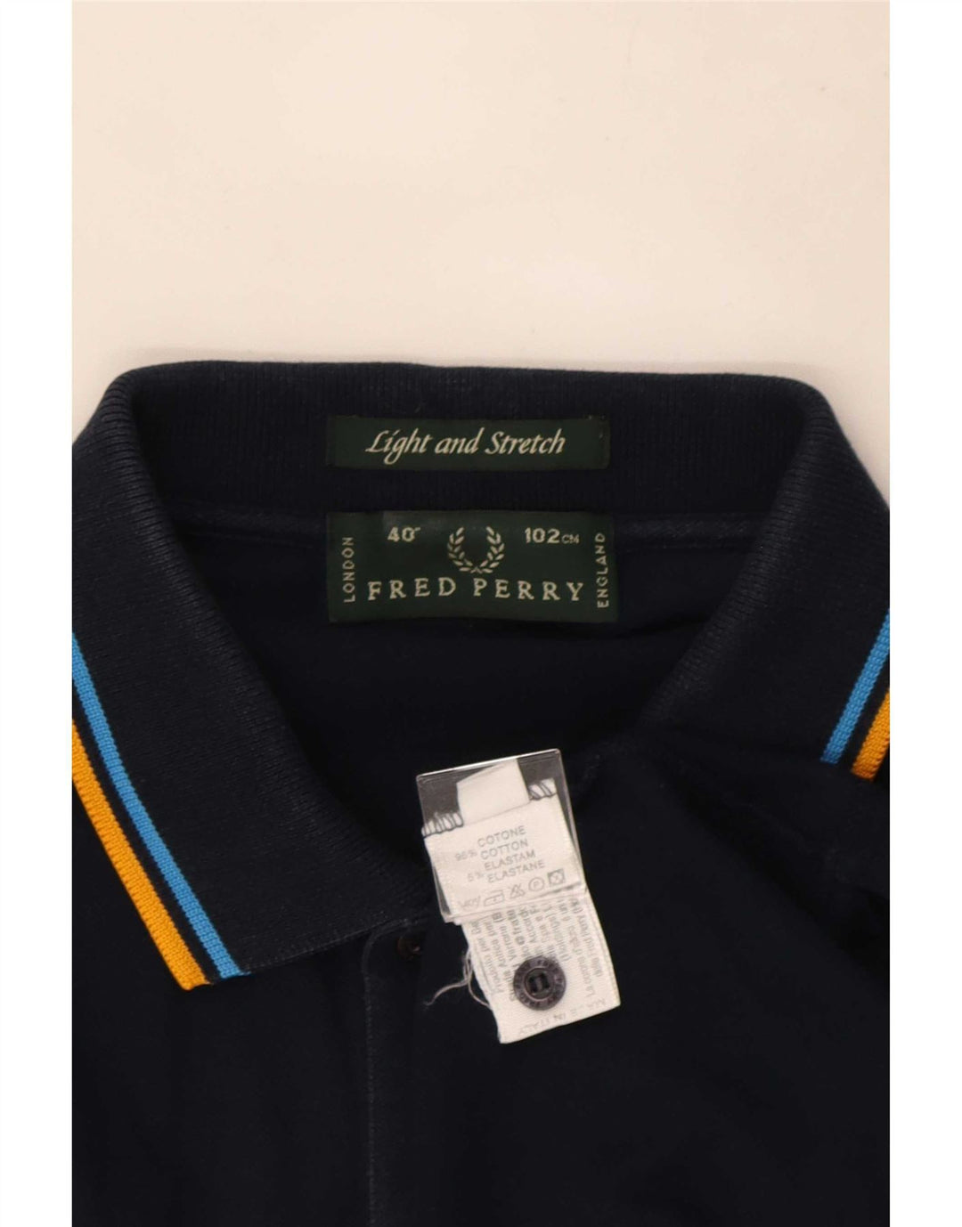 Męska koszulka polo Fred Perry, średnia, granatowa, bawełniana w paski