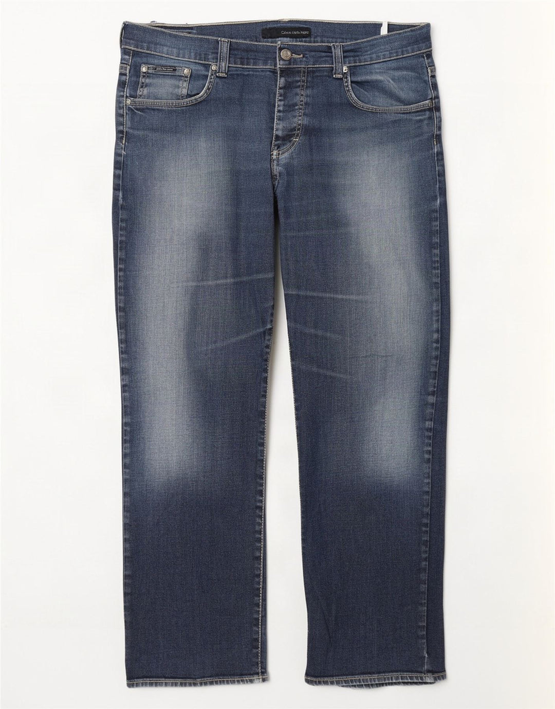 Męskie proste dżinsy Calvin Klein W36 L31 niebieskie