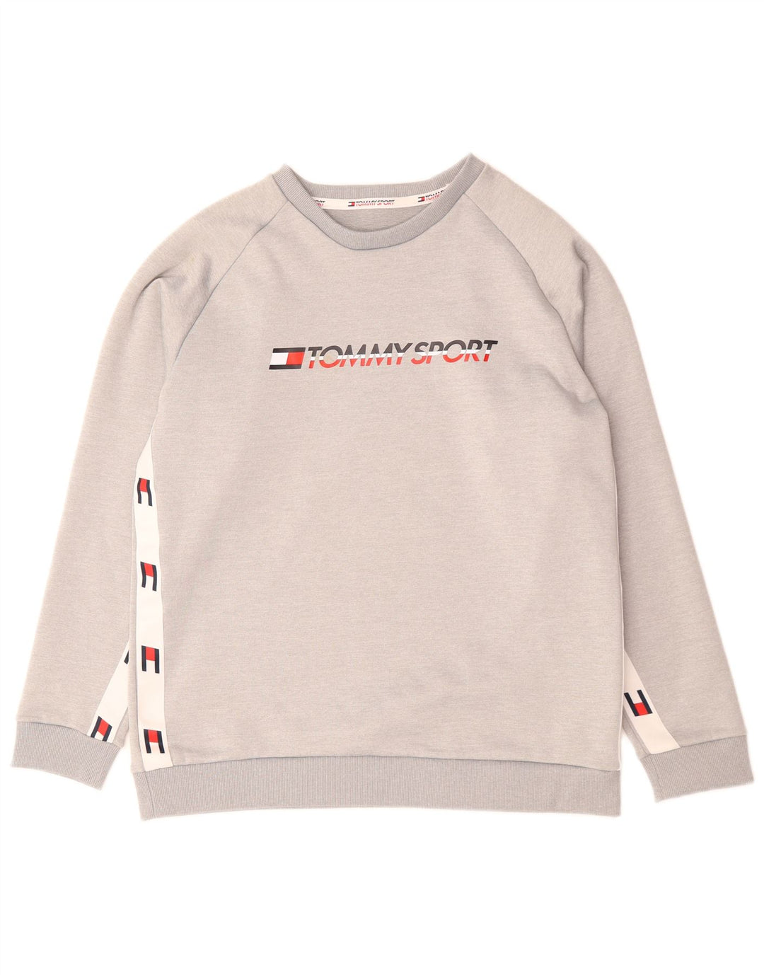 Męska bluza z grafiką Tommy Hilfiger, średnioszary poliester