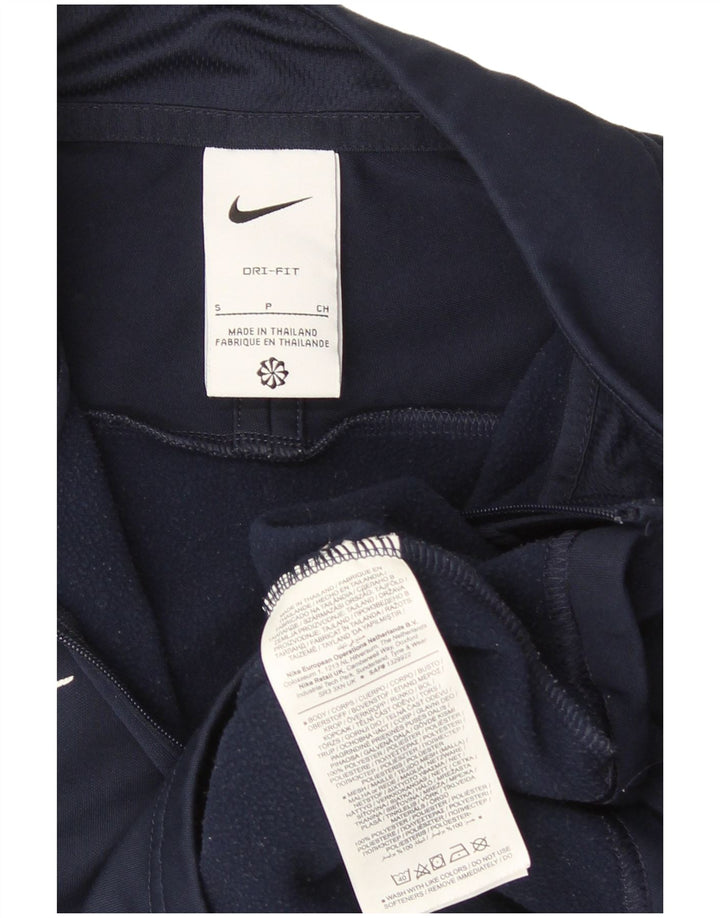 Męski dres Nike Dri Fit z pulowerem, mały, granatowy, blok kolorów