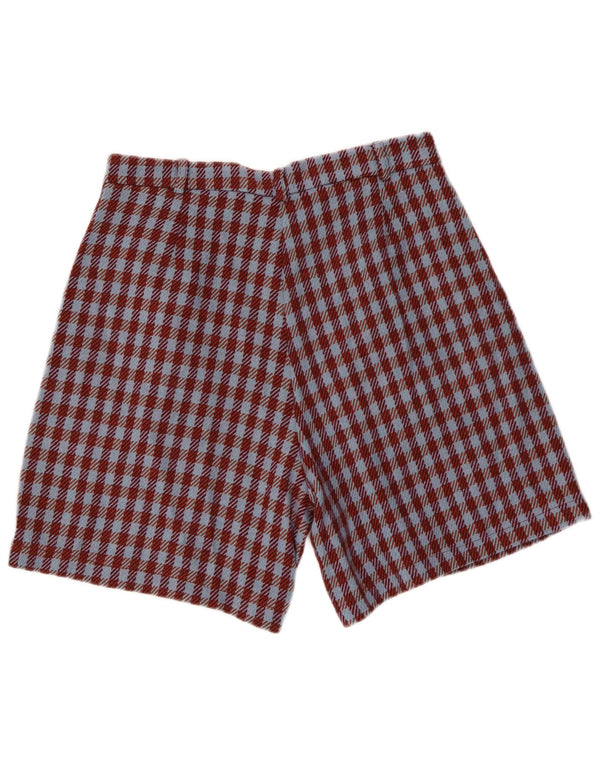 Spodenki damskie w stylu vintage IT 42 Medium W28 Burgundowa pepitka