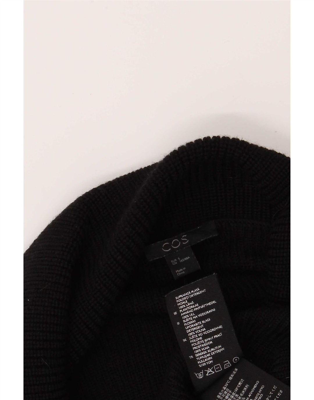 Cos Damski sweter oversize z okrągłym dekoltem UK 10, mały czarny