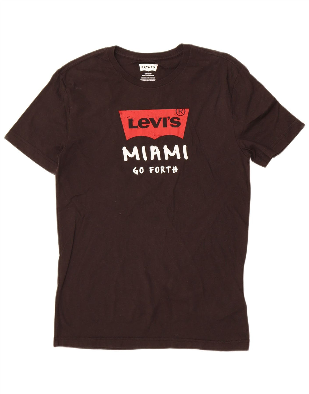 Męski T-shirt z grafiką Levi's Miami, mały, czarny, bawełniany