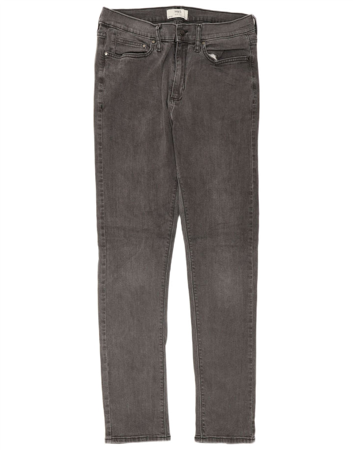 Marks & Spencer Męskie jeansy slim W34 L33 Szara bawełna