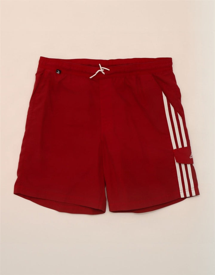 Męskie spodenki kąpielowe Adidas, średni bordowy poliester