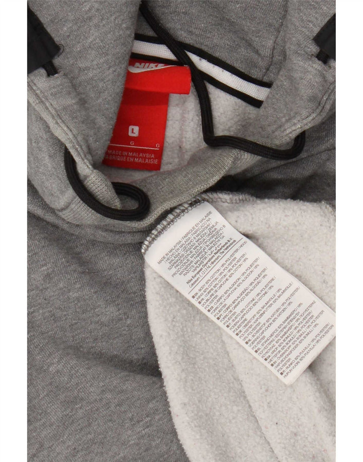 Męski sweter z kapturem Nike, duży, szary, bawełniany